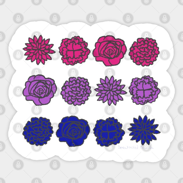 Bisexual Flowers Sticker by SpectacledPeach